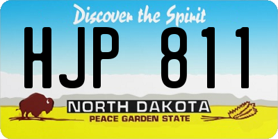 ND license plate HJP811