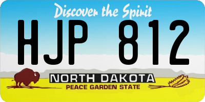 ND license plate HJP812