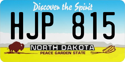 ND license plate HJP815