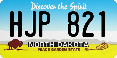 ND license plate HJP821