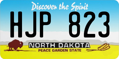 ND license plate HJP823
