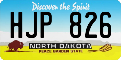 ND license plate HJP826