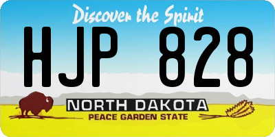 ND license plate HJP828