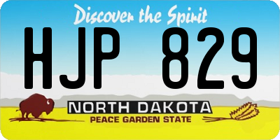 ND license plate HJP829