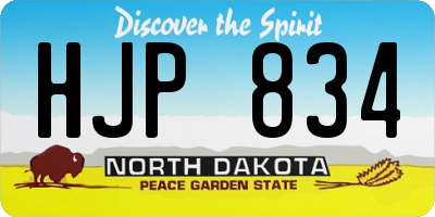 ND license plate HJP834