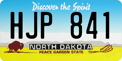 ND license plate HJP841