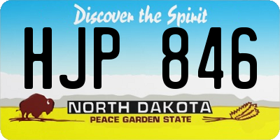 ND license plate HJP846