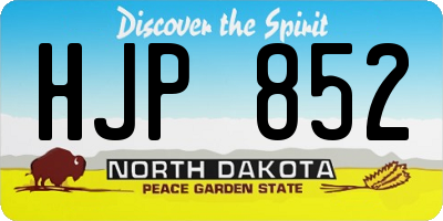 ND license plate HJP852