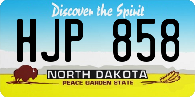 ND license plate HJP858