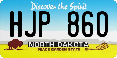 ND license plate HJP860