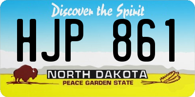 ND license plate HJP861