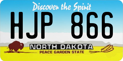 ND license plate HJP866