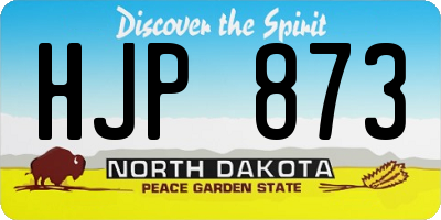 ND license plate HJP873