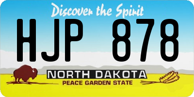 ND license plate HJP878