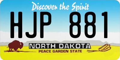 ND license plate HJP881