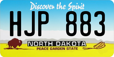 ND license plate HJP883
