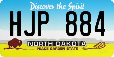 ND license plate HJP884