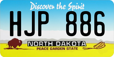 ND license plate HJP886