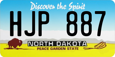 ND license plate HJP887