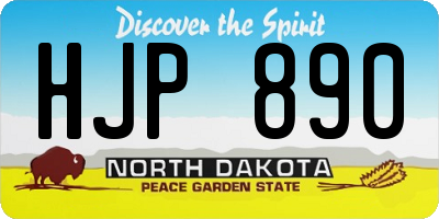 ND license plate HJP890