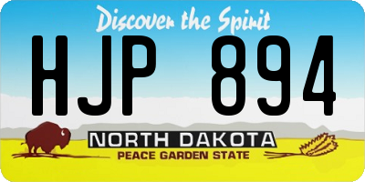 ND license plate HJP894