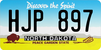 ND license plate HJP897