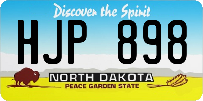 ND license plate HJP898