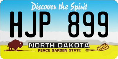 ND license plate HJP899