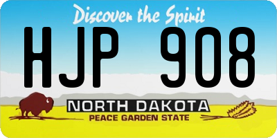 ND license plate HJP908