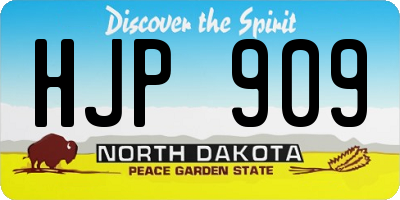 ND license plate HJP909