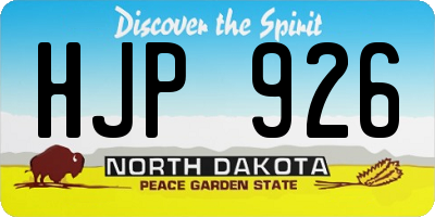 ND license plate HJP926
