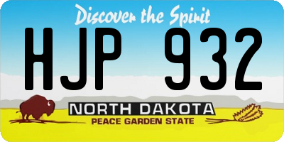 ND license plate HJP932