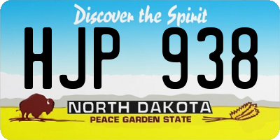 ND license plate HJP938