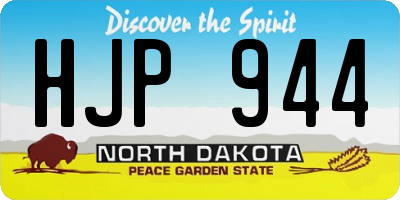 ND license plate HJP944