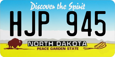 ND license plate HJP945