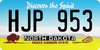 ND license plate HJP953