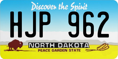 ND license plate HJP962