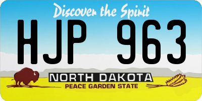 ND license plate HJP963