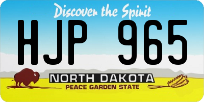 ND license plate HJP965