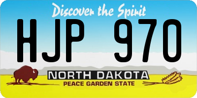 ND license plate HJP970
