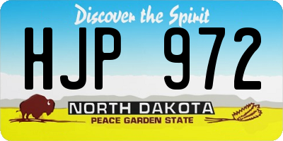 ND license plate HJP972