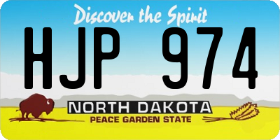ND license plate HJP974