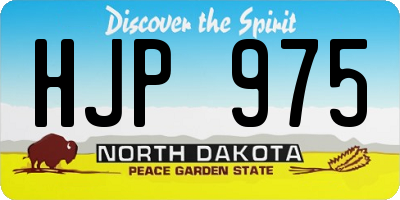 ND license plate HJP975