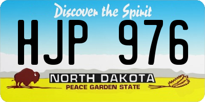 ND license plate HJP976