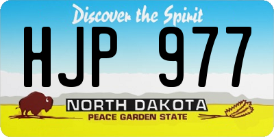 ND license plate HJP977