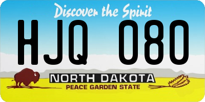 ND license plate HJQ080