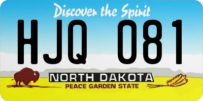 ND license plate HJQ081