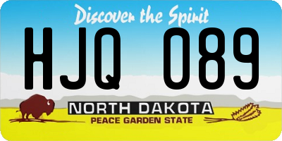 ND license plate HJQ089