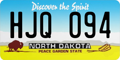 ND license plate HJQ094