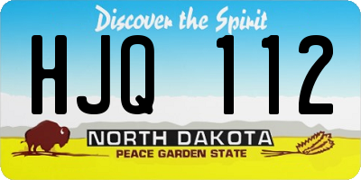 ND license plate HJQ112